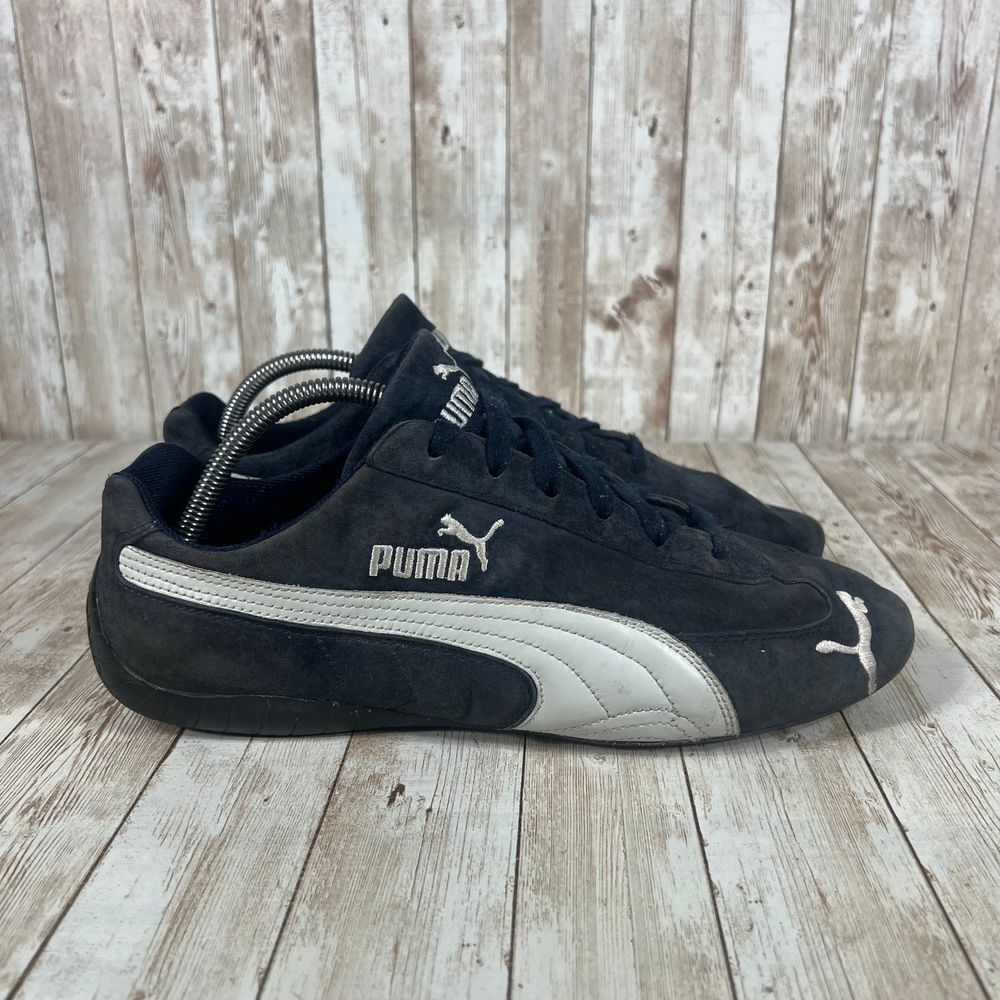 PUMA Classic Suede Low-Top Sneakers Black Silver Sporty Casual Athletic Mens 11